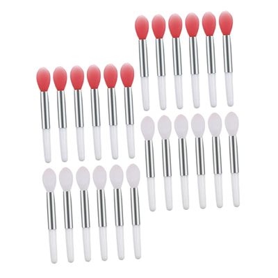 AUTSUPPL 24pcs Silicone Lip Brush Applicator for Makeup Mini for Women and Convenient Lip Brushes for Home Professional Use