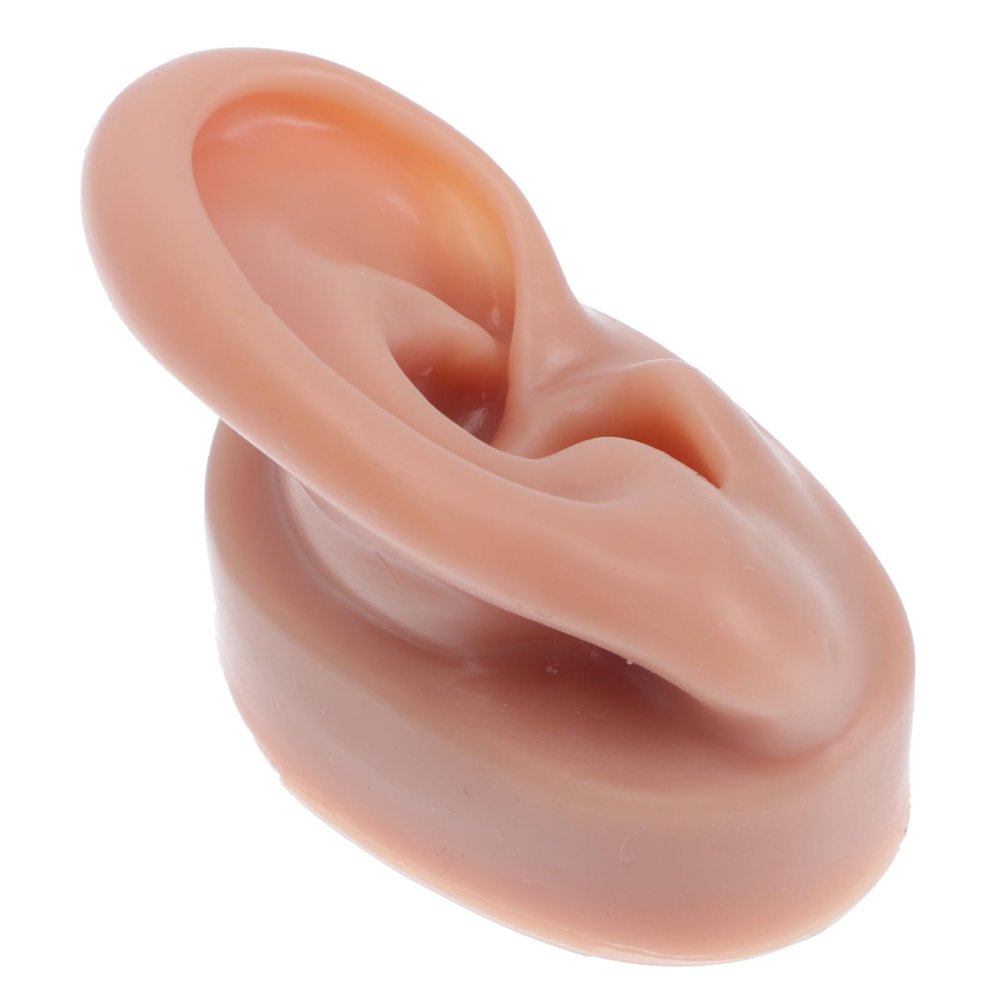 BELLIFFY Practical Silicone Ear Piercing Model for Jewelry Display and Training Flexible Lightweight Durable Right Ear Simulation Prop