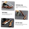 BELLIFFY Wooden Beard Trimming Holder Portable Manual Razor for Men Multi-purpose Shaving Tool with Anti-slip Handle for Easy Grooming Durable Head view 4