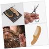 BELLIFFY Beard Grooming Kit Complete Men's Shaving Tools Trimmer Brush Comb Scissors Soft Material Carry Bag view 3