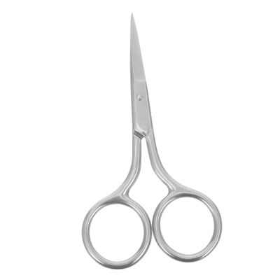 FOMIYES Portable Grooming Scissors for Nose and Eyebrow Hair Trimming Multi-function Beauty Tool for Men and Women Silver Design