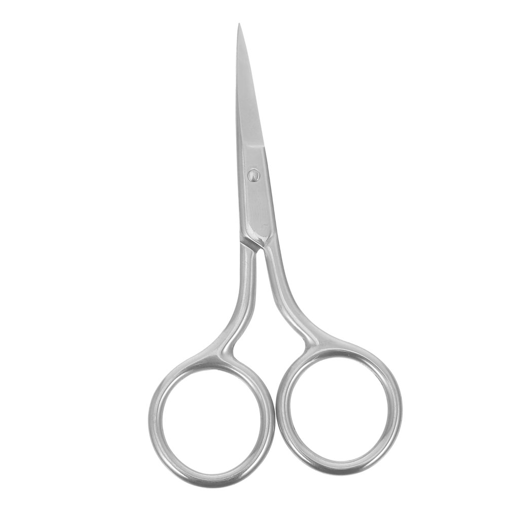 FOMIYES Portable Grooming Scissors for Nose and Eyebrow Hair Trimming Multi-function Beauty Tool for Men and Women Silver Design