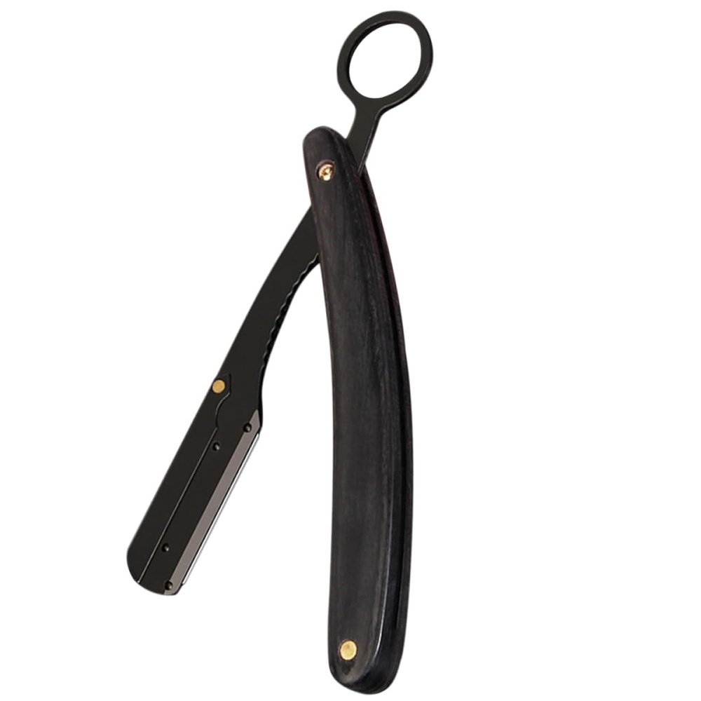 NOLITOY Folding Barber Razor with Handle Manual Beard Shaving Tool for Men Versatile Hair Cutting and Beard Grooming for Barbers and Personal Use