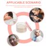 COLLBATH 4pieces Makeup Remover Powder Pads Reusable Facial Cleaning Loofah Set for Gentle Skin Cleansing and Makeup Removal Travel-friendly Round Pads Convenient Container view 2