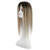 Toppers for Women Human Hair Topper 35 inch Mono Top Base Brazilian Virgin Hair Invisible Hair Piece for Women with Thinning Hair Clip in Natural Straight Hair Topper Hair Toppers(14 Inch) view 4