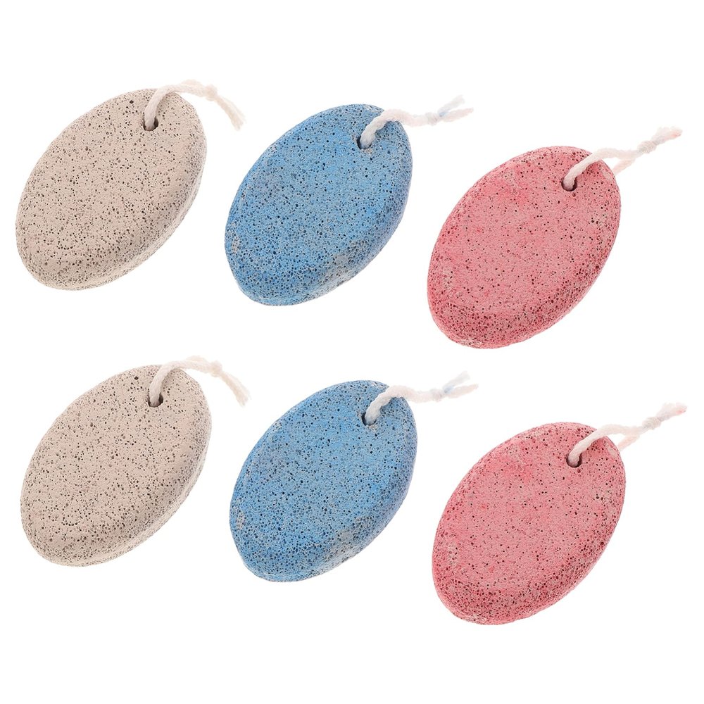 PLAFOPE 6pcs Pumice Stone Foot Scrubbers for Callus and Dead Skin Removal Double-Sided Foot File for Exfoliation Essential Accessory for Home Use