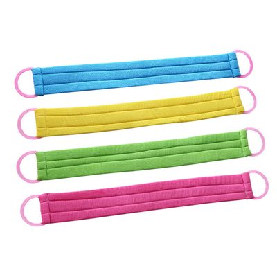 Baluue 4pcs Exfoliating Back Scrubber Massage Towel Long Bath Towel for Body Care Gentle Skin Exfoliator for Arms Legs and Back Home Bathroom Accessories Random Colors