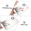 Baluue Mixing Color Palette Set Stainless Steel Makeup Mixing Tray with Rod for and Personal Use Compact and Lightweight view 4