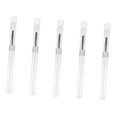 Didiseaon 5pcs Silicone Lip Brush Handle Applicator for Makeup Eyeshadow Lipstick Concealer Easy to Clean Portable Cosmetic Brush for Women