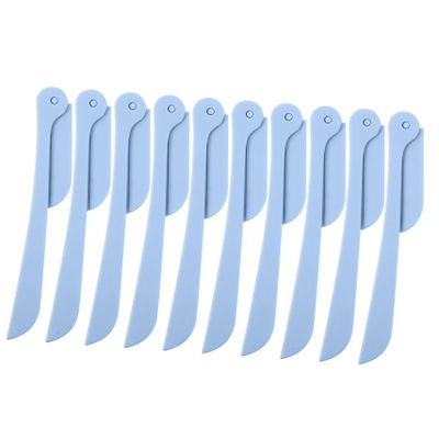 OSOLADY 10pcs Portable Eyebrow Razors Foldable Eyebrow Trimmers for Painless Grooming Stainless Steel Makeup Tools for Women and Facial Hair Removal