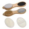 Ipetboom Foot Care Pumice Stone Pedicure Tools for Exfoliating Dead Skin Comfortable Grip -Friendly Bamboo Material for Home Professional Use view 1