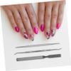 Beatifufu 1set Stainless Steel Nail Care Tools Set Manicure Kit Double- Cuticle Remover and Nail File Portable Grooming Essentials for Fingernails and Toenails for Home Travel view 3