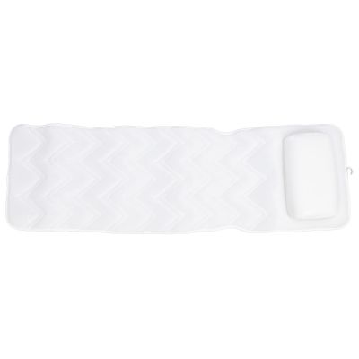 Bath Pillow, Polyester Full Body Spa Bath Mattress Cushion Pillow 5D Breathable Mesh Bathtub Pillow with 13 Non Slip Suction Cups for Home Hotel 49.61x16.14in