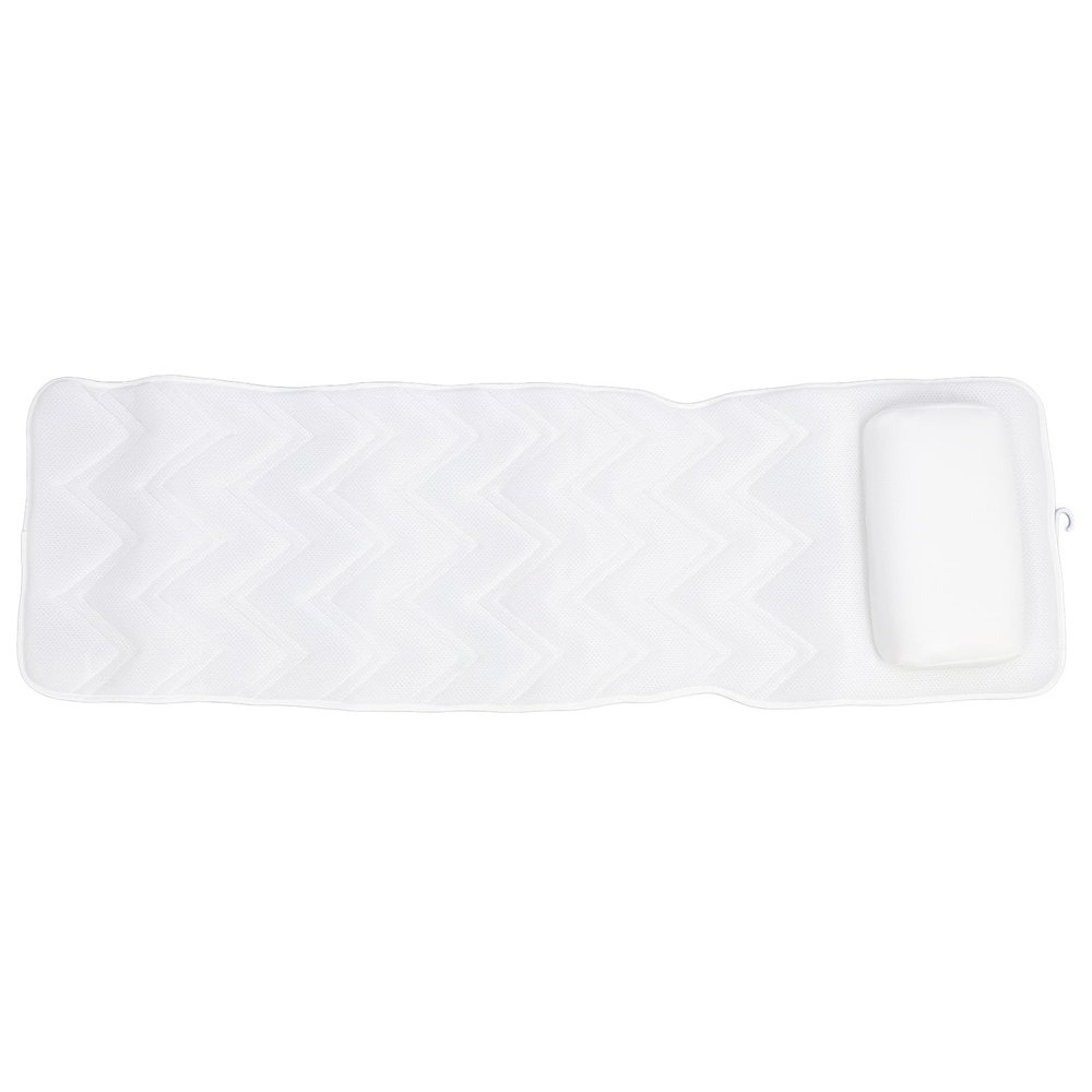 Bath Pillow, Polyester Full Body Spa Bath Mattress Cushion Pillow 5D Breathable Mesh Bathtub Pillow with 13 Non Slip Suction Cups for Home Hotel 49.61x16.14in