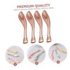 Mikinona 4pcs Metal Face Cream Spoons Reusable Applicators for Women for Creams Lotions Smooth Surface for Even Application Rose Gold Design Compact Travel-friendly view 2