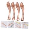 Mikinona 4pcs Metal Face Cream Spoons Reusable Applicators for Women for Creams Lotions Smooth Surface for Even Application Rose Gold Design Compact Travel-friendly view 4