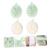 NOLITOY 4pcs Poufs Exfoliating Bath Balls for Gentle Cleansing for Daily Shower Use Each and Dark Green Bathroom Accessory view 4