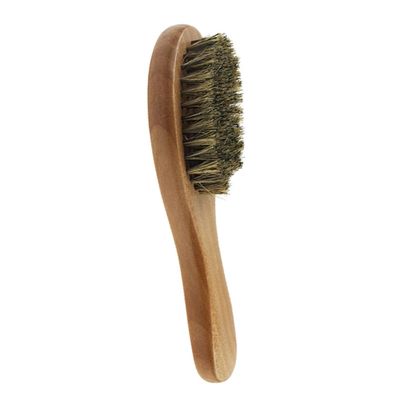 NOLITOY 2pcs Beard Bristle Brush Mens Combs for Curly Hair Styling Tool Wooden Handle Beard Care Kit