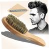 NOLITOY 2pcs Beard Bristle Brush Mens Combs for Curly Hair Styling Tool Wooden Handle Beard Care Kit view 3