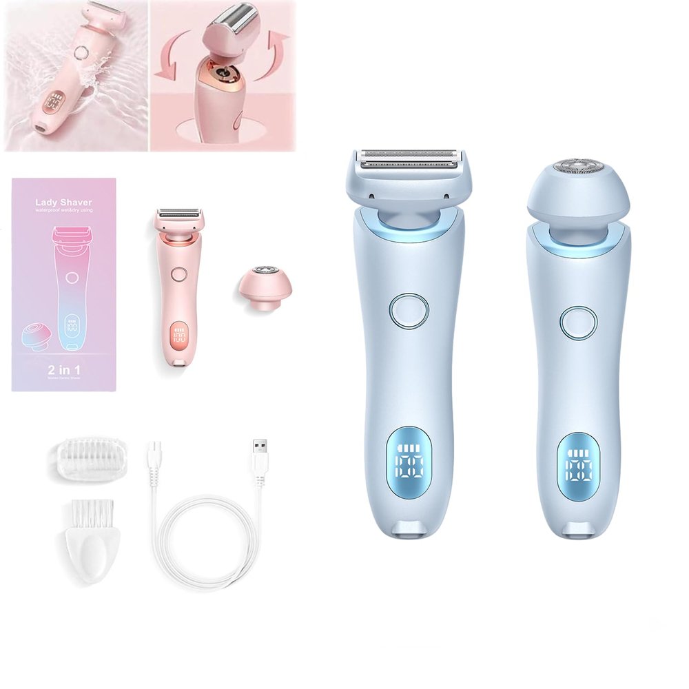 Dusk Razor for Women, Dusk Glide Pro 3.0 Shaver, Dusk Shave, Dusk Glide Pro Razor, Waterproof Duskofficial Razor Painless, Smooth Shave Pro, Waterproof & Rechargeable, Painless Hair Removal (Blue)