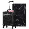 BYOOTIQUE Rolling Makeup Train Case on Wheels Cosmetology Organizer Box Professional Aluminum Cosmetic Trolley Travel Suitcase for Salon Barber Hairstylist Artist,CoyoteButtes Shadows view 1