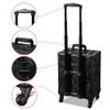 BYOOTIQUE Rolling Makeup Train Case on Wheels Cosmetology Organizer Box Professional Aluminum Cosmetic Trolley Travel Suitcase for Salon Barber Hairstylist Artist,CoyoteButtes Shadows view 2