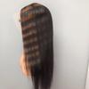 180 Density Sliky Straight 13x4 Highlight Colored HD Invisible Lace Frontal Wig Ombre Zebra Brown Glueless Lace Front Human Hair Wigs Pre Plucked for Women Brazilian Full End Bleached Knots Wig view 3