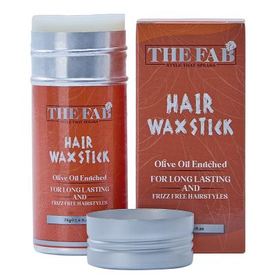 The Fab Hair Wax Stick for Women No Residue Scent Free Wax Stick for Hair Bun Maker Tame Flyways, Non-Greasy Anti Frizz, All Day Hold, Pomade Edge Control Hair Stick Wax for Women & Kids