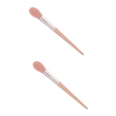 ASAKKURA 2pcs Powder Makeup Brush for Blush and Facial Application Soft Bristles Comfortable to Use Cosmetic Tool for Women for Everyday Makeup and Professional Looks