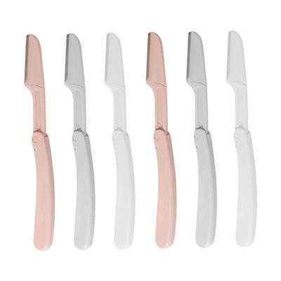 HAPINARY 6pcs Folding Eyebrow Razor Brow Shaver for Women Facial Hair Trimmer Easy to Use and Carry