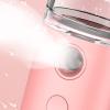 Nano Facial Mist Sprayer Portable USB Rechargeable Water Face Humidifier Hydration Mini Spa Device for All Skin Types (Pink) view 4