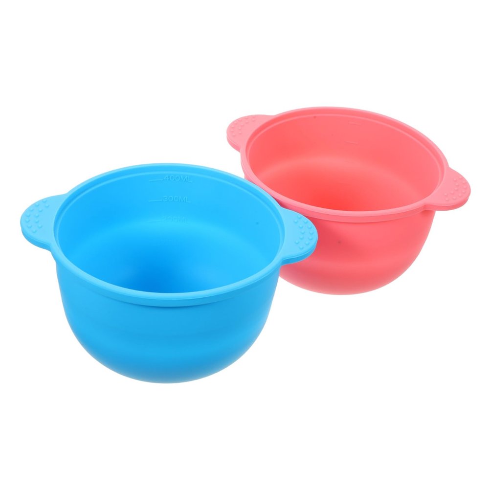 Didiseaon 2pcs Silicone Wax Bowl Hair Removal Waxing Tool Microwaveable Precision Scale Folding Bowl for Storage Random Color