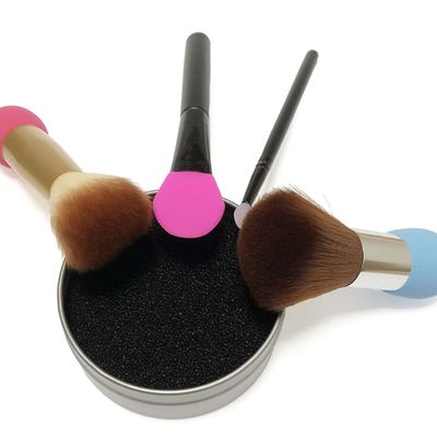 AUTSUPPL 1set Makeup Brush Cleaner Sponge Set Quick Dry Cleaning Box Replacement Cotton Efficient Beauty Sponge for Easy Makeup Removal and Travel-friendly Use