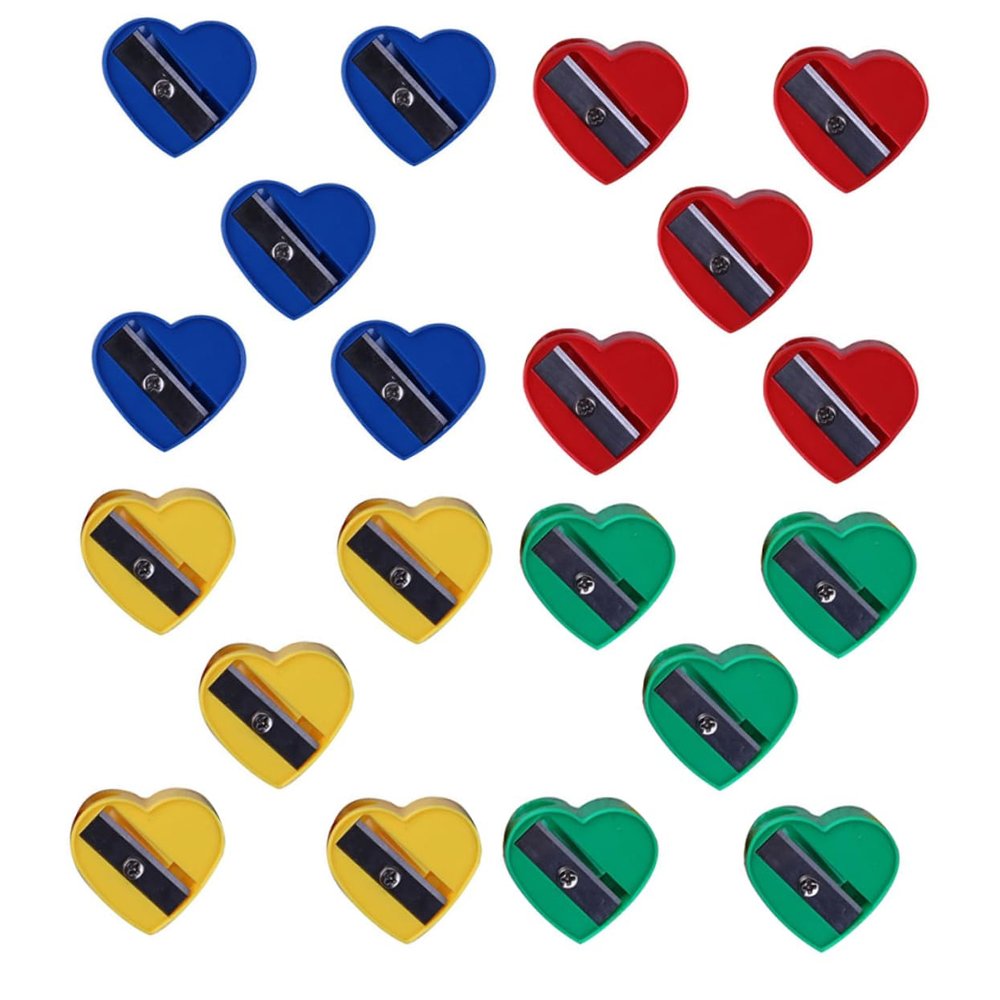 TOYZFRIENDY Mini Pencil Sharpening Tool Heart Shape for Eyebrow Pencil Sharpener 60 Pieces