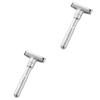 FRCOLOR 2pcs Adjustable Manual Holder Double-sided Blades Versatile Shaving Machine for Home and Travel Lightweight Design Modern Aesthetics Craftsmanship view 1