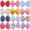 12pcs 4 Inch Hair Bows for Girls - Christmas Hair Clips with Alligator Clip, Glitter & Sparkly Ribbon Bows - Barrettes & Hairpins for Teens, Toddler, Kids view 1