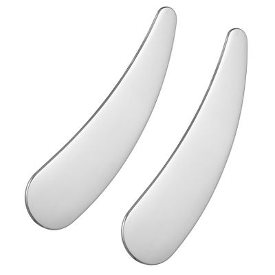 FOMIYES 2pcs Mini Stainless Steel Skincare Spatula for Makeup Application and Cream Removal Reusable Cosmetic Tools for Women Lightweight Compact Design