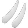 NOLITOY 2pcs Stainless Steel Makeup Spatulas Skincare Tools Small Facial and Eye Spatulas Gua Sha Facial Tools Reusable Beauty Scoop view 1