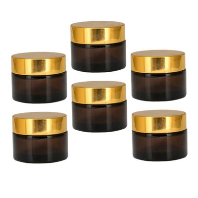 AUTSUPPL 6pcs Refillable Travel Bottles Tea Cream Bottles Leakproof Cap for Body Butter Storage