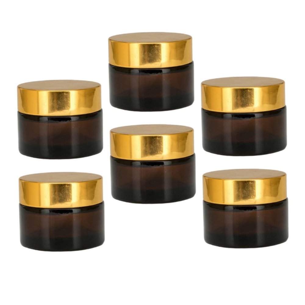 AUTSUPPL 6pcs Refillable Travel Bottles Tea Cream Bottles Leakproof Cap for Body Butter Storage