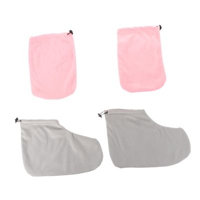 NOLITOY Elastic Band Hand and Foot Covers Paraffin Wax Mitts Booties Heat Retention Foot Wraps for Salon