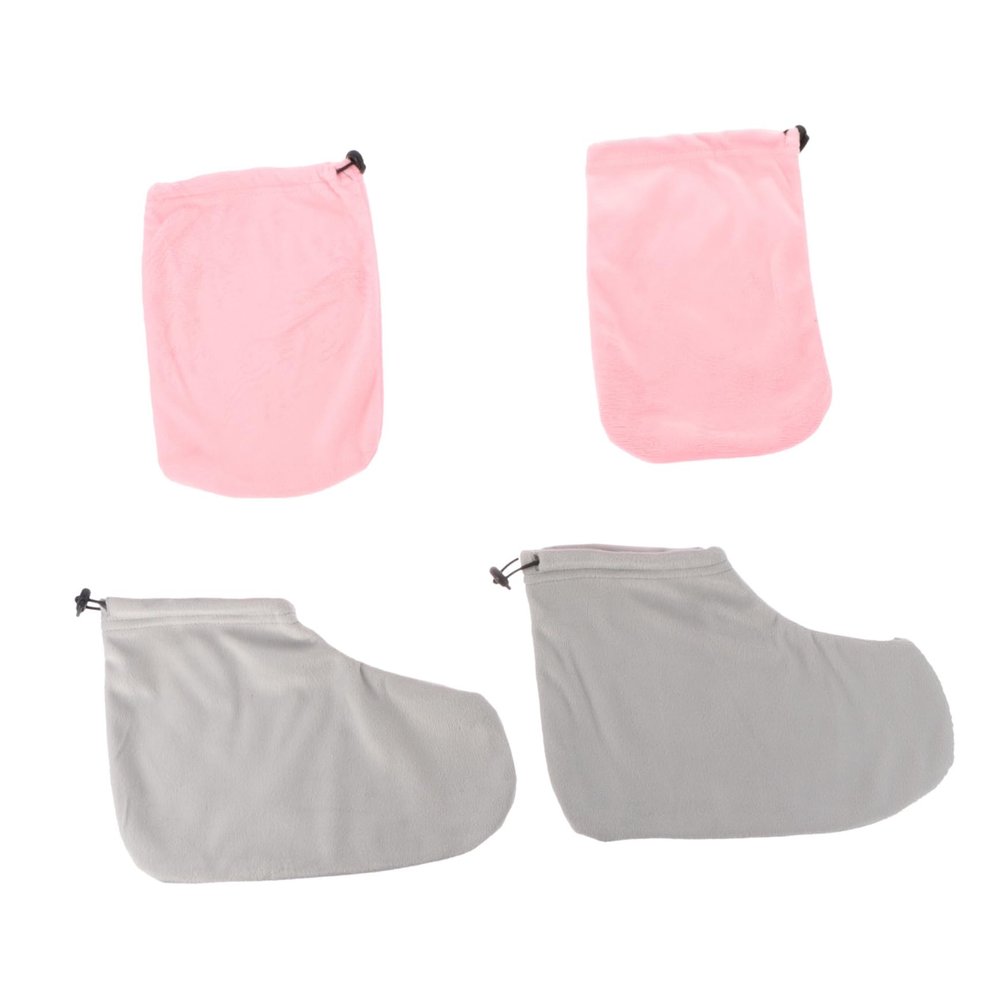 NOLITOY Elastic Band Hand and Foot Covers Paraffin Wax Mitts Booties Heat Retention Foot Wraps for Salon