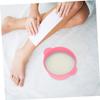 NOLITOY 3pcs Hard Wax Beans Melting Bowl Hair Removal Accessory for Face Underarm Nose Body Waxing Random Color view 3