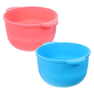 ASAKKURA 2pcs Silicone Wax Warmer Bowl Replacement for Hair Removal Nonstick Easy Clean Face Nose Armpit Use Random Color