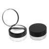 FOMIYES 2pcs Portable Travel Powder Case with Mirror Black Makeup Compact Container for Loose Powder Reusable for Daily Use Go Touch-ups view 1