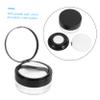 FOMIYES 2pcs Portable Travel Powder Case with Mirror Black Makeup Compact Container for Loose Powder Reusable for Daily Use Go Touch-ups view 4