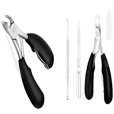 5 in 1 Black Professional Thick Toenail Clippers Set