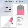 5 Pcs Disposable Microblading Pen Set  Precision Eyebrow Tattoo Tools with Multiple Blade Sizes  Ideal for Permanent Makeup Artists,& Eyebrow Shaping (White pen - Pink Flex-U21-5pcs) view 2