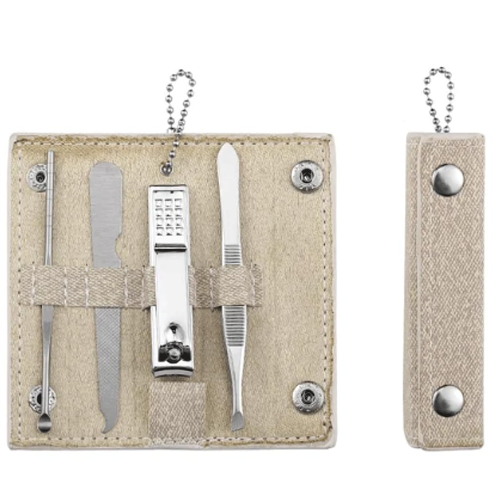 4 Pcs/Set Stainless Steel Nail Care Tool Kit Portable Nail Clippers Set Beauty Manicure Set for Travel Use