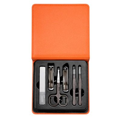 6 Pcs in 1 Set Stainless Steel Nail Clipper Scissor Professional Manicure Set with PU Box Gift Gifts for Him